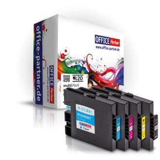 OFFICE-Partner Premium Tinte alternativ zu Ricoh GC21 - 20er Set