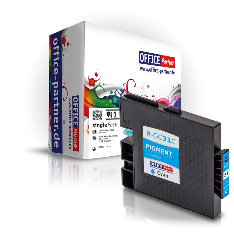 OFFICE-Partner Premium Tinte alternativ zu Ricoh GC31 C - cyan