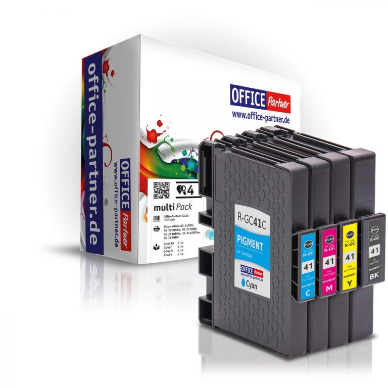 OFFICE-Partner Premium Tinte alternativ zu Ricoh GC41 - 4er Set