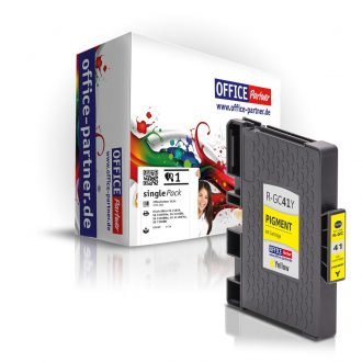 OFFICE-Partner Premium Tinte alternativ zu Ricoh GC41 Y - gelb