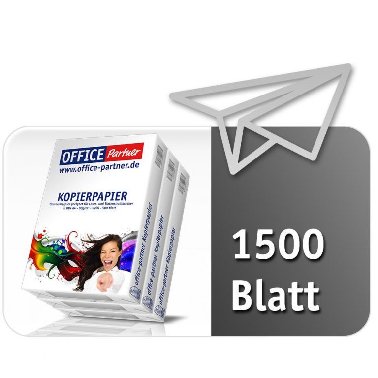 OFFICE Partner Premium Kopierpapier, weiß - DIN A4 80g/m² - 1.500 Blatt