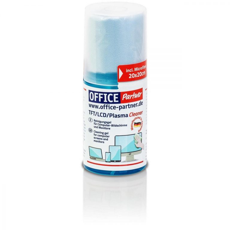 OFFICE-Partner Premium Bildschirmreiniger-Gel mit Mikrofasertuch - 200ml
