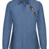 Jeansbluse mit Fasan-Patch